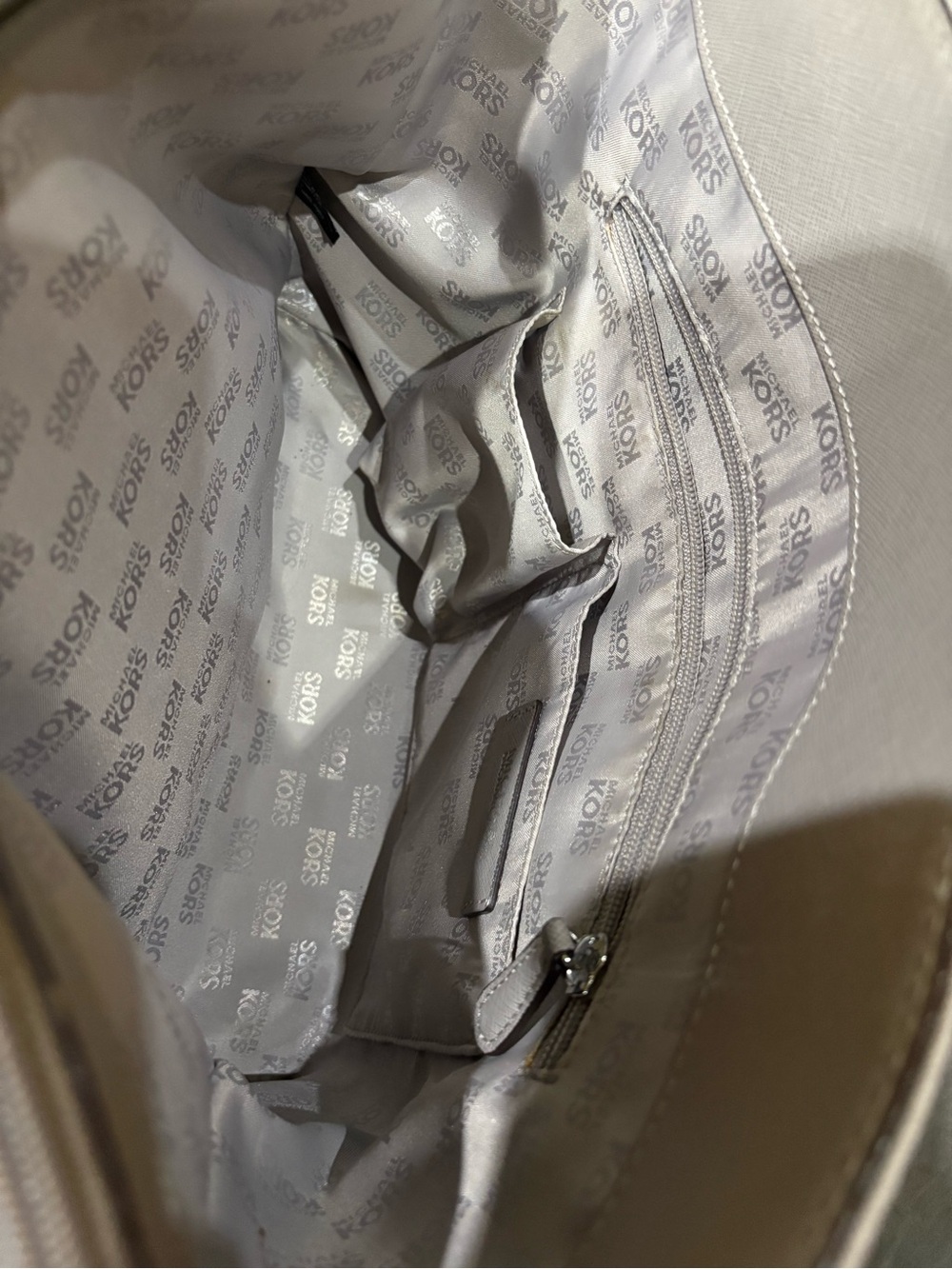 Michael Kors Silver Metallic Front-Pocket Tote - Picture 5 of 7